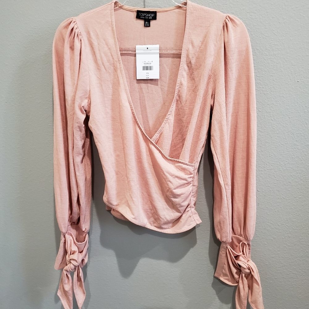 NWT Topshop blush blouse